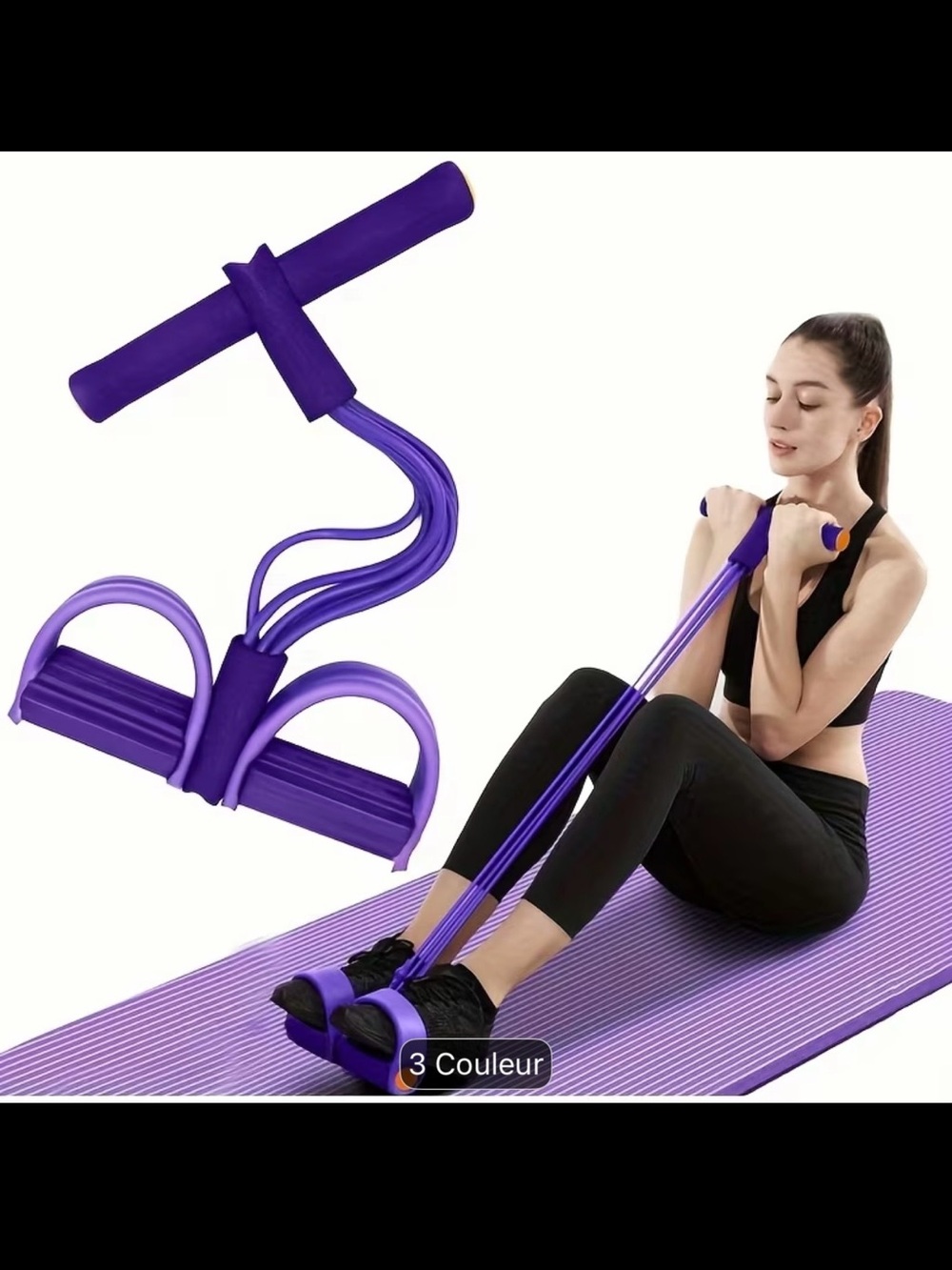 & Other Stories Purple Multi-Tube Resistance Pedal Exerciser